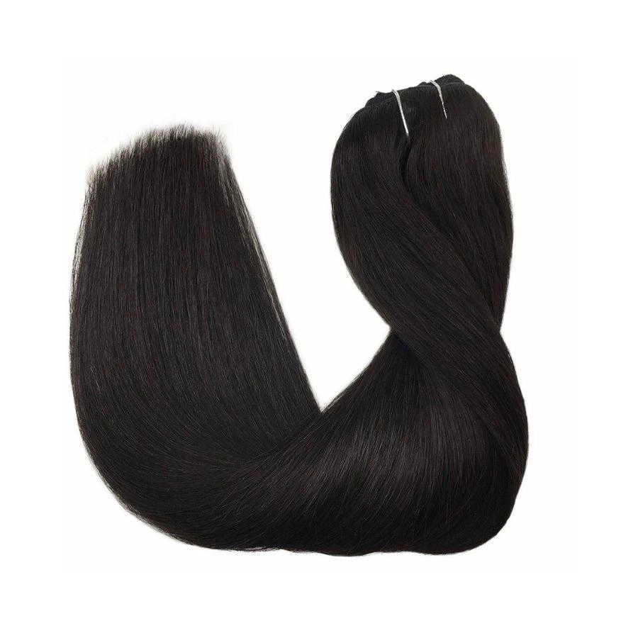 WOWANGEL Classic Lace Weft Clip Ins Hair Extensions Straight/Body Wave/Kinky Straight/Kinky Curly