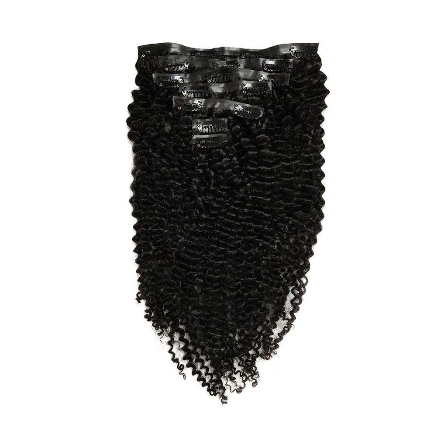 WOWANGEL Kinky Curly Seamless Clip Ins Hair Extensions