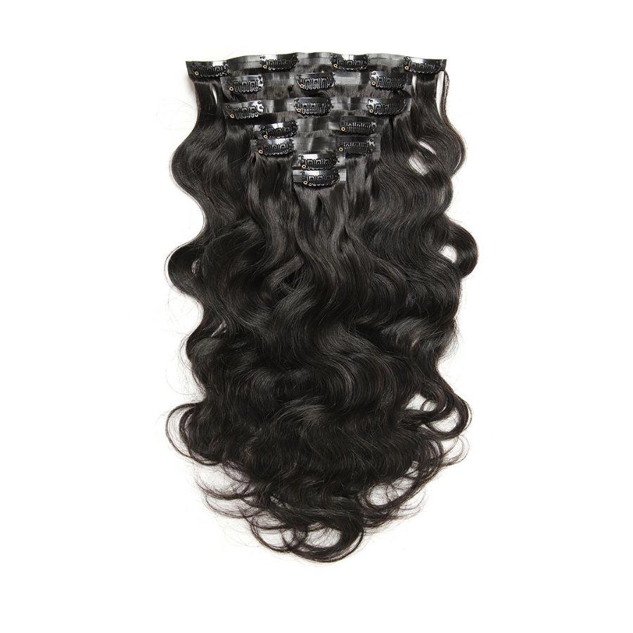 WOWANGEL Seamless Clip Ins Hair Extensions Straight/Body Wave/Kinky Straight/Kinky Curly