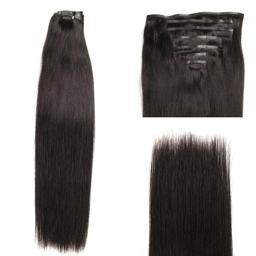 WOWANGEL Straight Seamless Clip Ins Hair Extensions