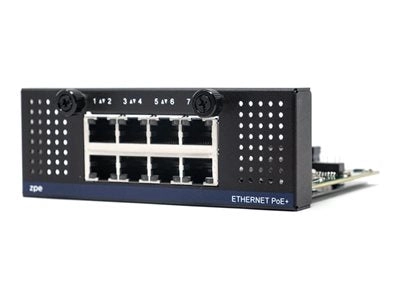 ZPE - Expansion module - Gigabit Ethernet (PoE ) x 8 - for P/N: M2-CELL-A, M2-S064, M2-S128, NSR-DISK-EXPN, NSR-FAN-IN, NSR-FAN-OUT, NSR-8ETH-POE-EXPN