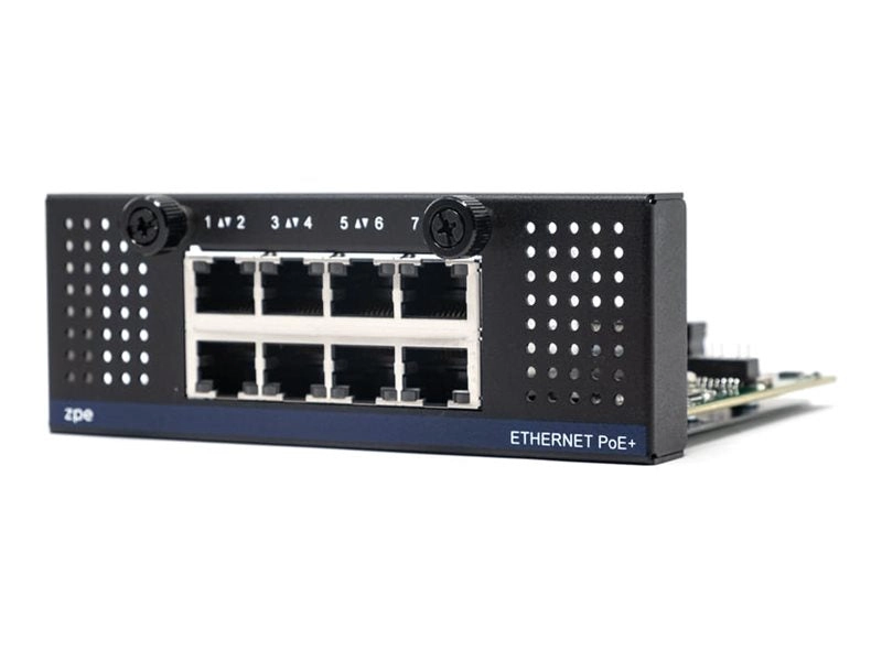ZPE - Expansion module - Gigabit Ethernet (PoE ) x 8 - for P/N: M2-CELL-A, M2-S064, M2-S128, NSR-DISK-EXPN, NSR-FAN-IN, NSR-FAN-OUT, NSR-8ETH-POE-EXPN
